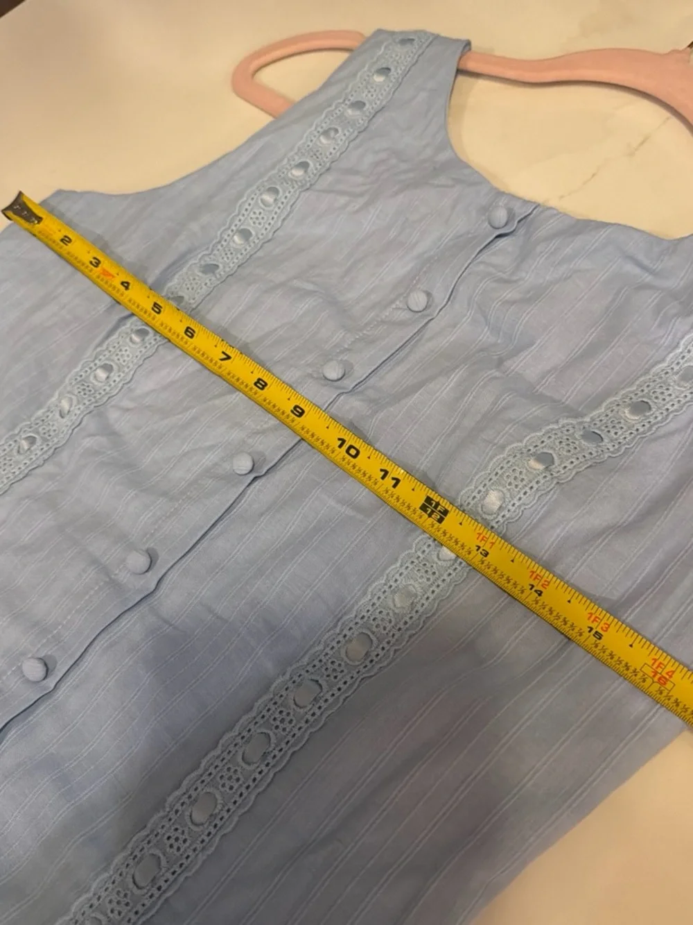 Altar'd State Light Blue Sleeveless Cotton Dress for Kids